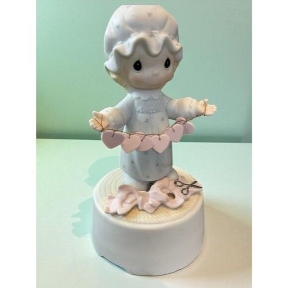 VTG 83s Enesco Precious Moments You Have Touched So Many Hearts Figurine 6.5" - Picture 10 of 11